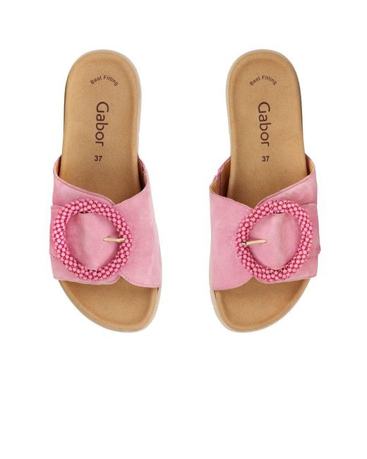 Gabor Pink Everly Mule Sandals