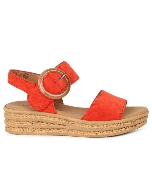 Gabor Red Andre Sandals