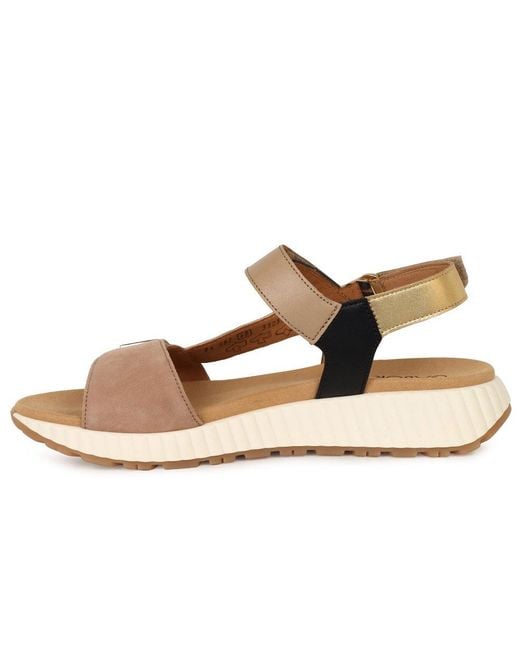 Gabor Brown Gifted Wedge Heel Sandals Size