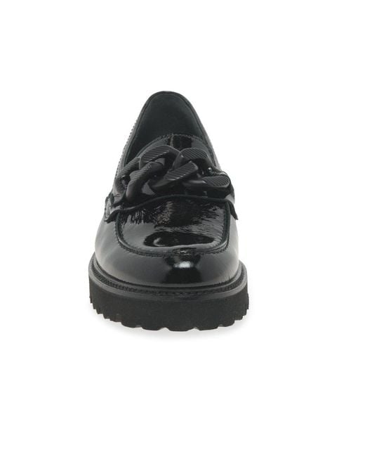 Gabor Black Squeeze Loafers