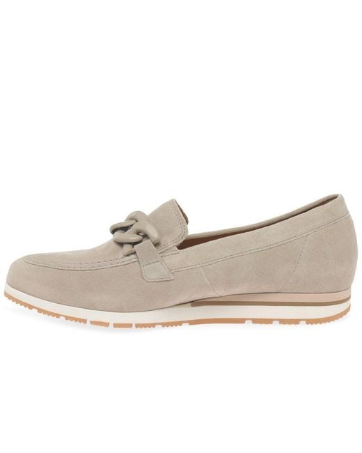 Gabor White Bea Loafers