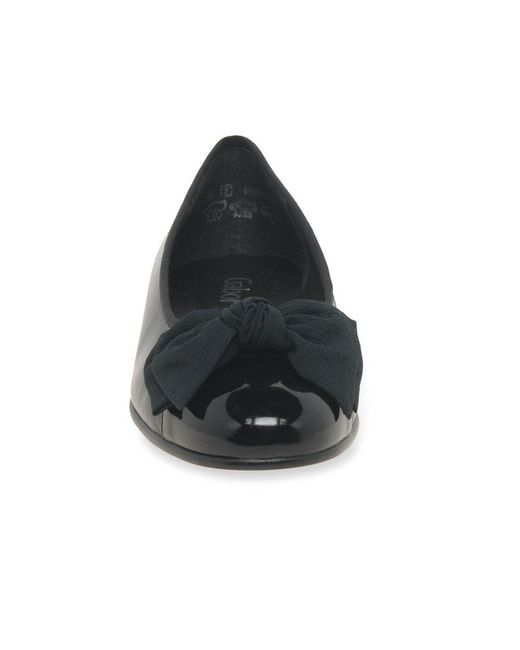Gabor Black Amy Ballerina Pumps