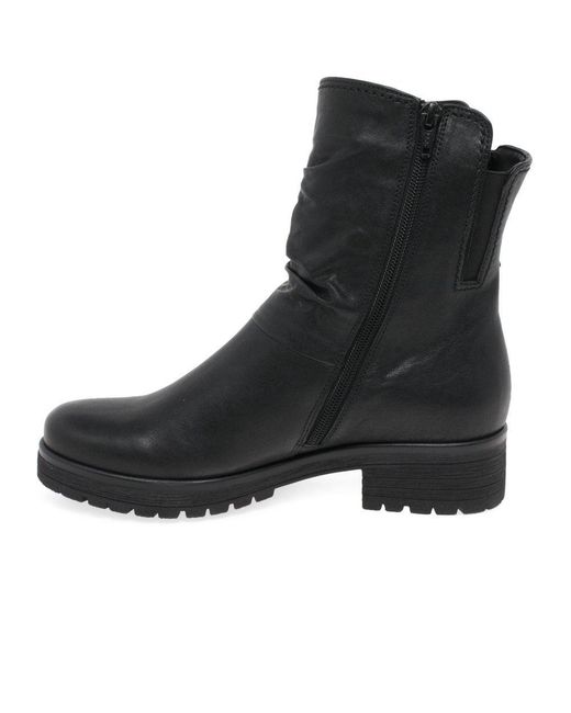 Gabor Black Zola Biker Boots