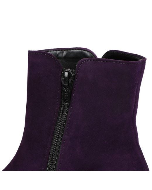 Gabor Purple Abbey Ankle Boots