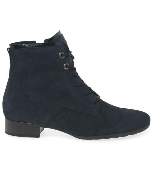 Gabor Blue Boat Ankle Boots