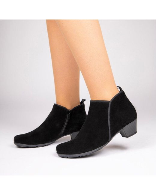 Gabor Black Trudy Ankle Boots