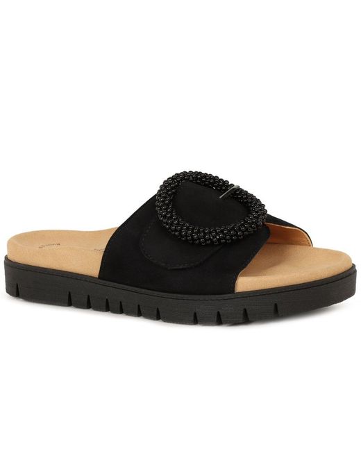 Gabor Black Everly Mule Sandals