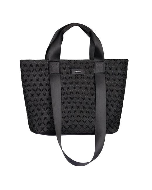 Gabor Black Helmea Zip Shopper Bag