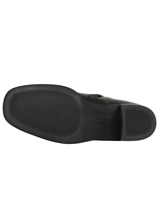 Gabor Black Easel Ankle Boots Lea (Ant)