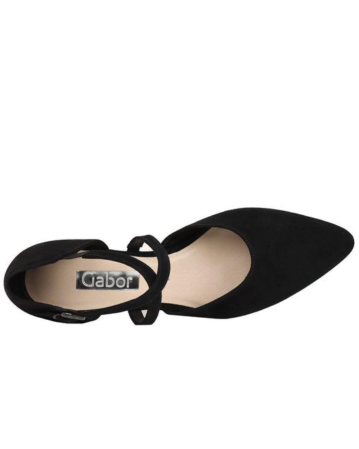 Gabor Black Gisele Open Court Shoes