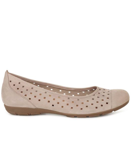 Gabor Pink Ruffle Punched Detail Casual Shoes