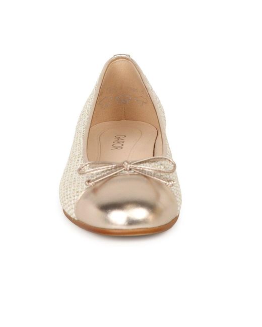 Gabor Natural Dulford Ballet Pumps