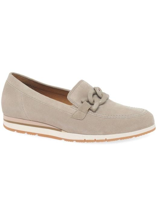 Gabor White Bea Loafers