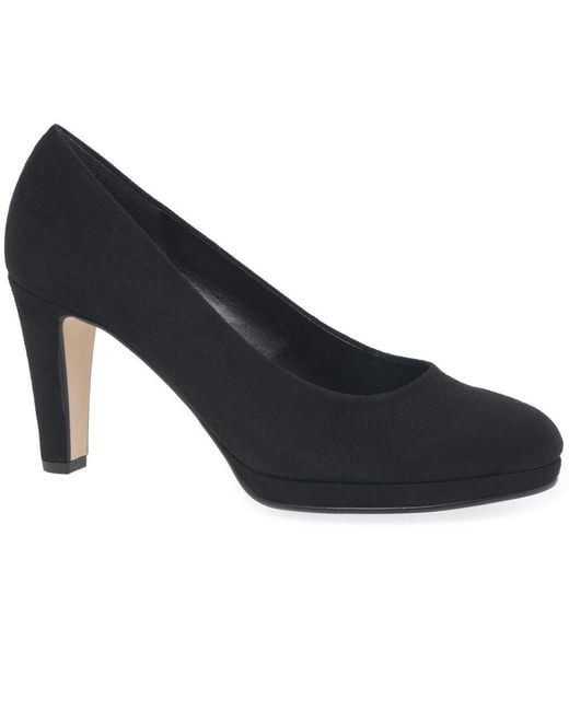 Gabor Blue Splendid High Heel Court Shoes