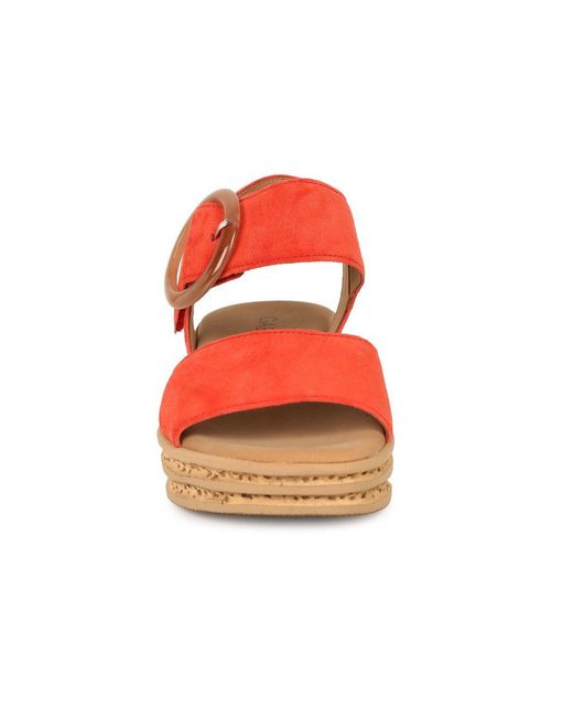 Gabor Red Andre Sandals