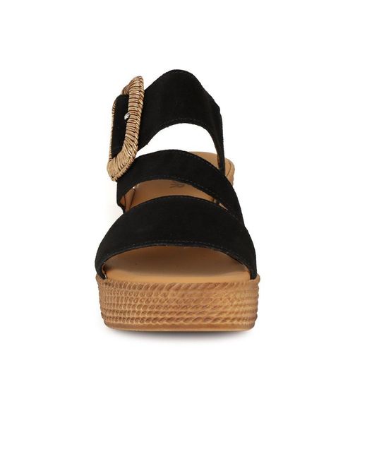 Gabor Black Embrace Wedge Sandal