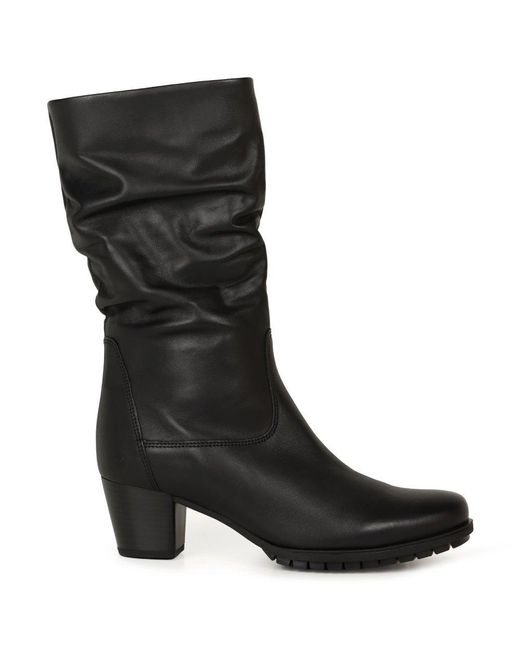 Gabor Black Oslo Calf Length Boots