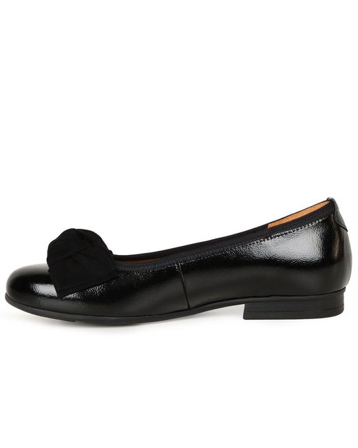 Gabor Black Picnic Ballet Pumps
