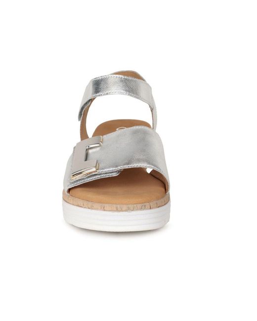 Gabor Metallic Shout Wedge Heel Sandals Lea (Uni)