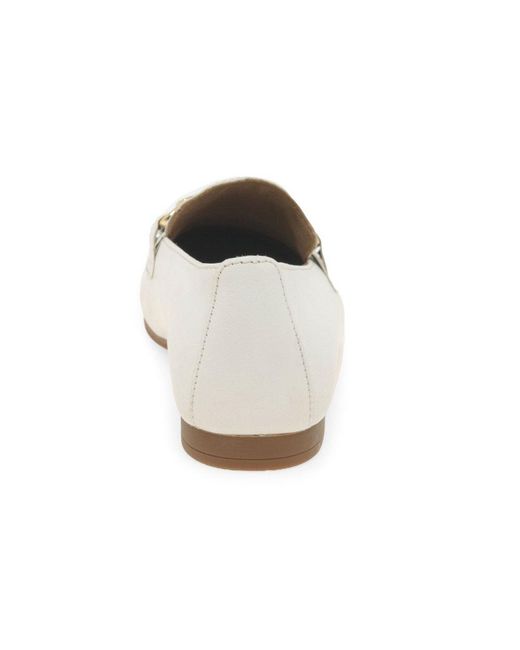 Gabor White Jangle Loafers Colour: Latte