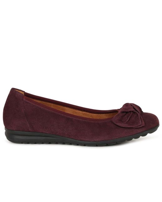 Gabor Red Sage Ballet Pumps