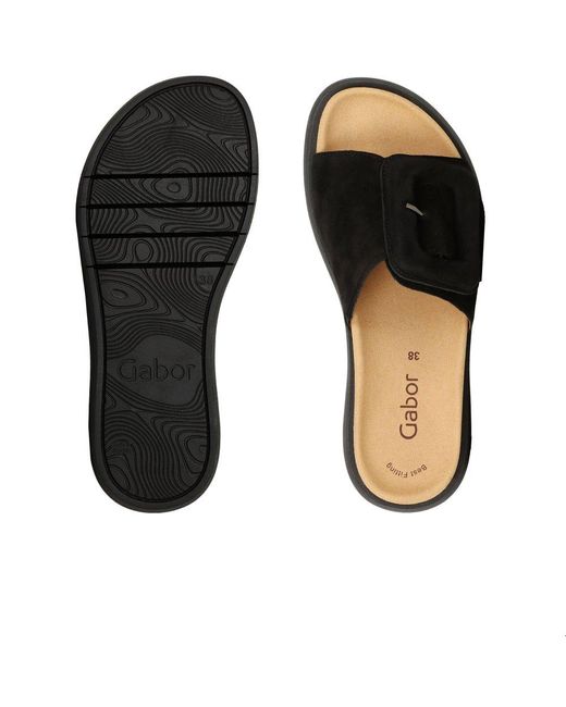 Gabor Black Adios Sandals
