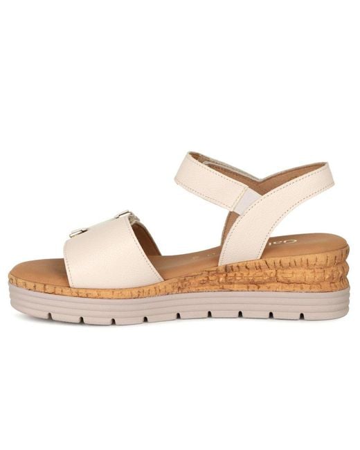 Gabor Natural Shout Wedge Heel Sandals Colour: Creme Lea (Uni)