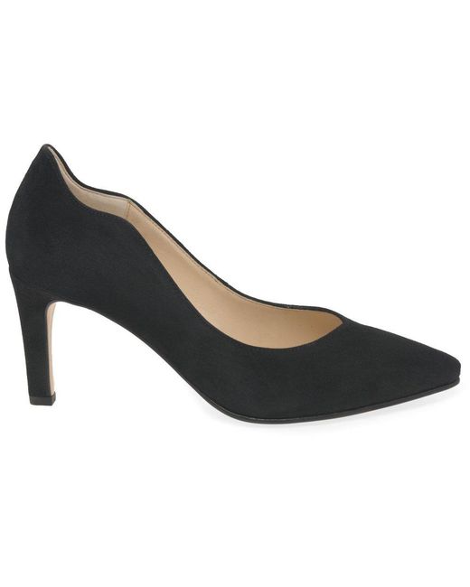 Gabor Black Degree Court Shoes