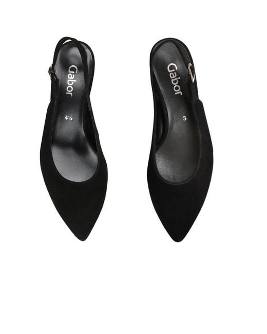 Gabor Black Editor Open Court Shoes