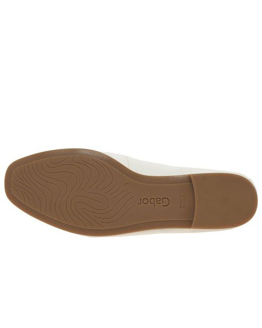 Gabor White Jangle Loafers Colour: Latte