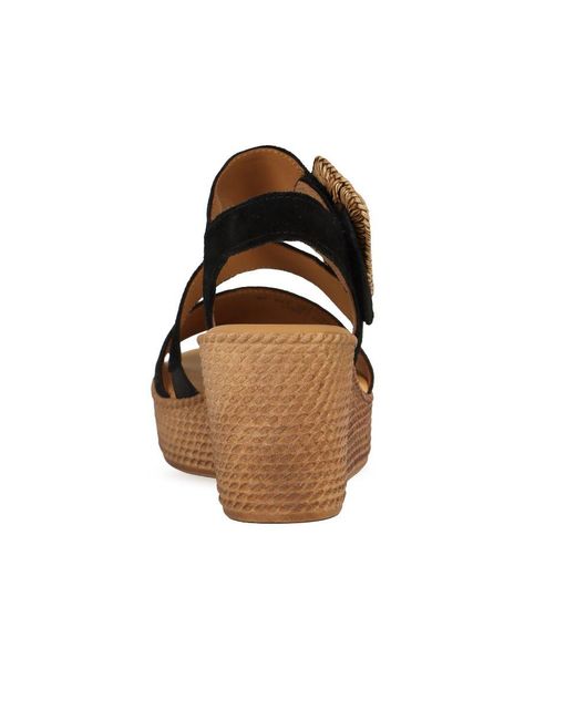 Gabor Black Embrace Wedge Sandal