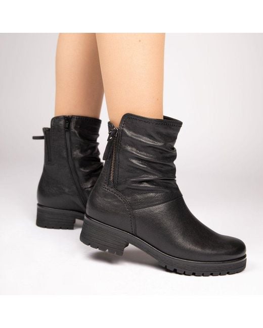 Gabor Black Zola Biker Boots