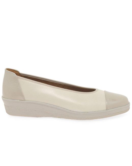 Gabor Natural Petunia Accent Low Heeled Pumps