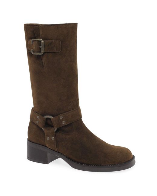 Gabor Brown Blake Calf Length Boots