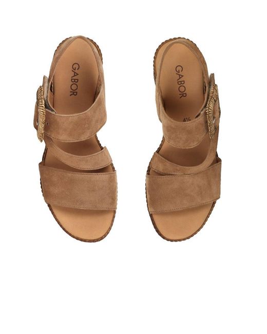 Gabor Brown Embrace Wedge Sandal