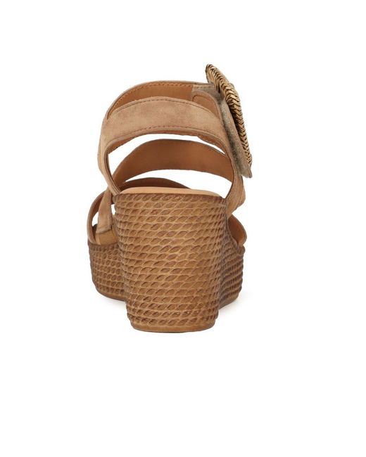 Gabor Brown Embrace Wedge Sandal