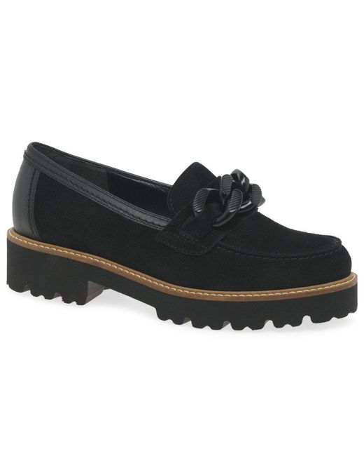 Gabor Black Squeeze Loafers