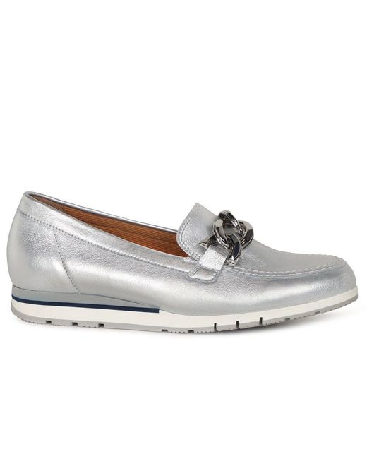 Gabor Gray Bea Loafers