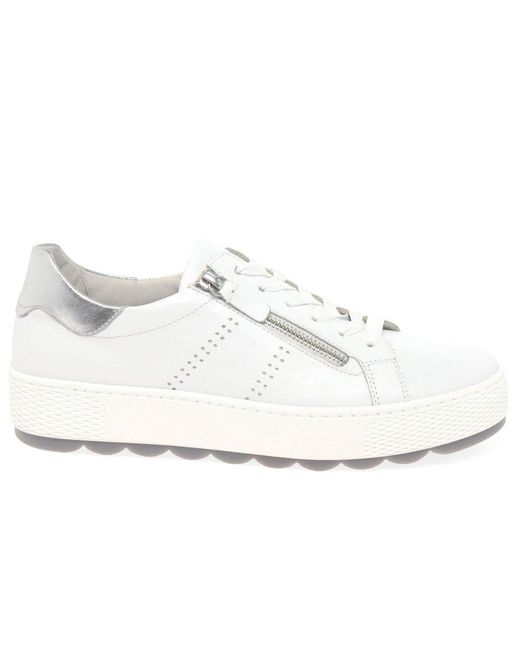 Gabor White Quench Casual Trainers