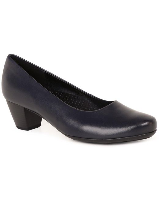 Gabor Blue Brambling Court Shoes