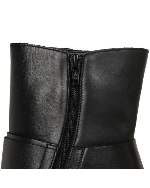 Gabor Black Easel Ankle Boots Lea (Ant)