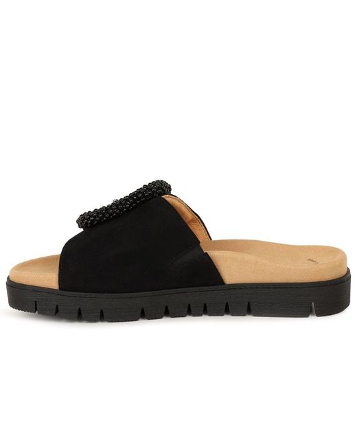 Gabor Black Everly Mule Sandals