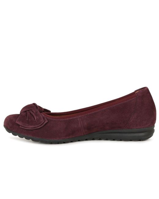 Gabor Red Sage Ballet Pumps