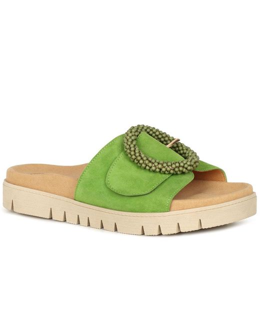 Gabor Green Everly Mule Sandals