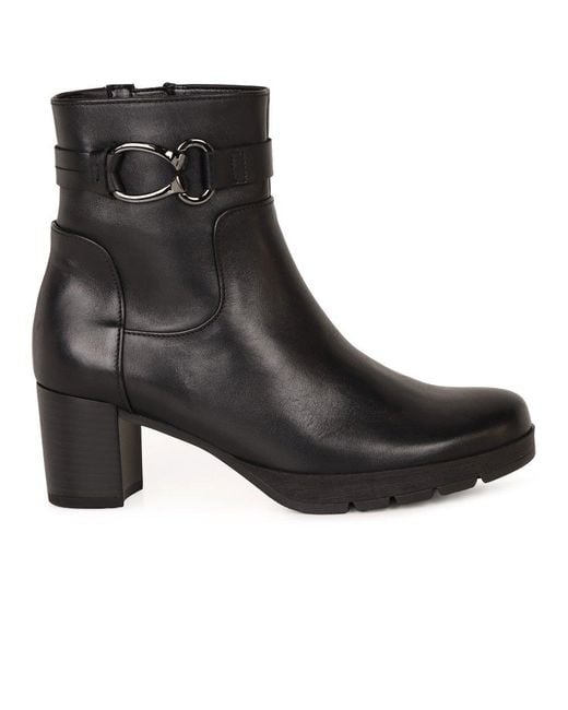 Gabor Black Emilia Ankle Boots