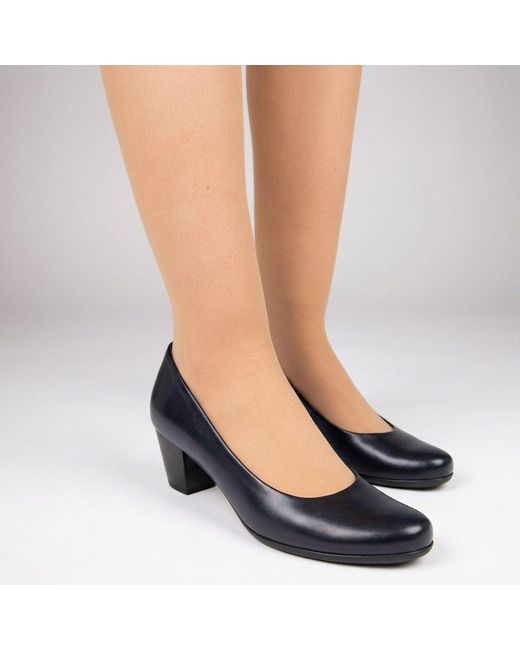 Gabor Blue Brambling Court Shoes