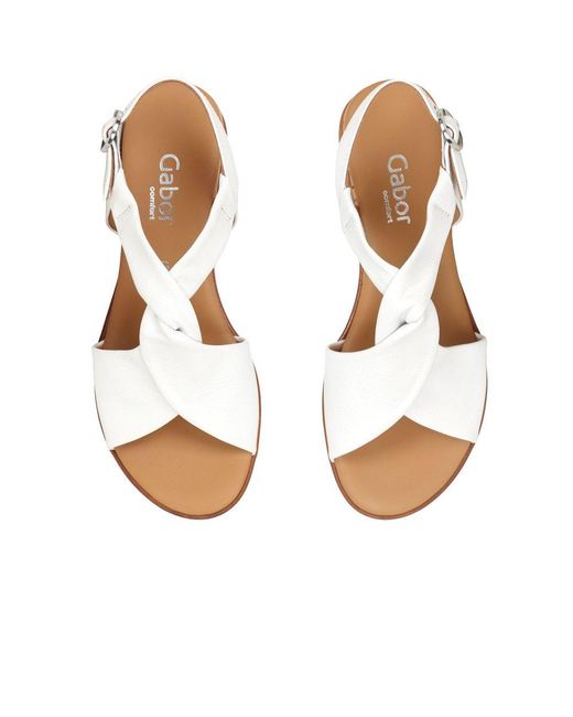 Gabor White Rich Sandals