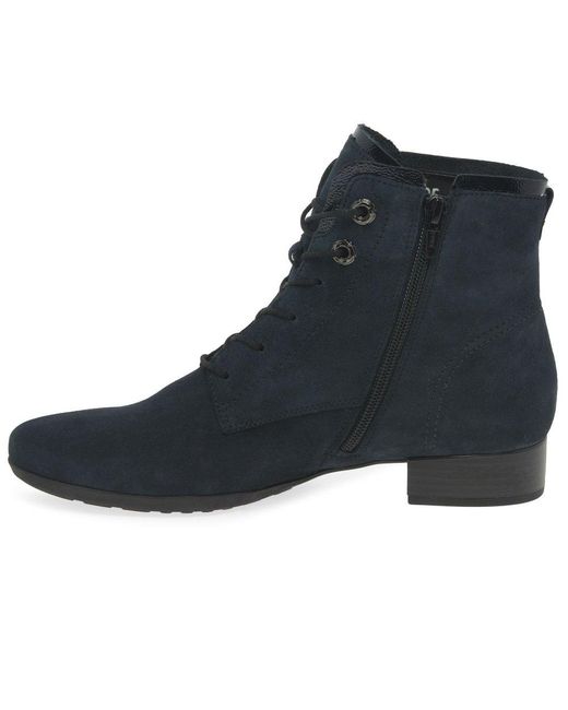 Gabor Blue Boat Ankle Boots