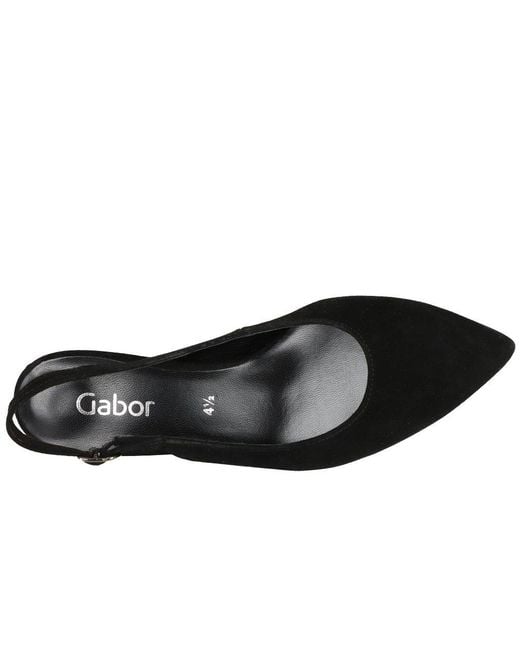 Gabor Black Editor Open Court Shoes