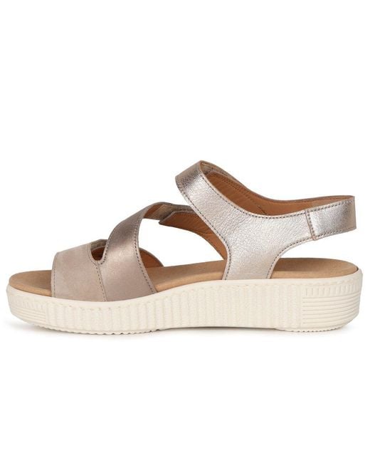 Gabor Metallic Ball Sandals